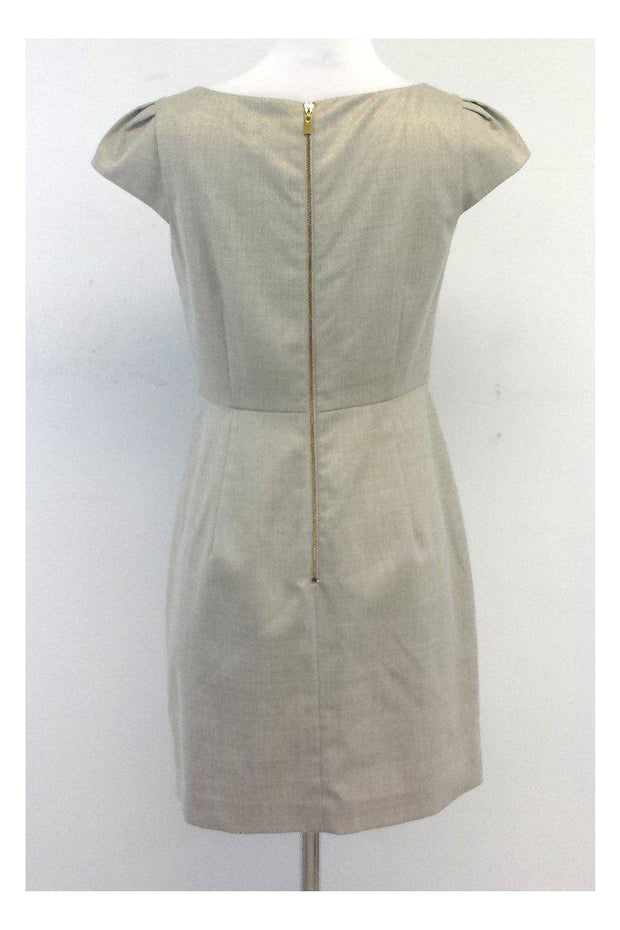 Current Boutique-Laundry by Shelli Segal - Gold & Beige Shimmer Cap Sleeve Midi Dress Sz 6