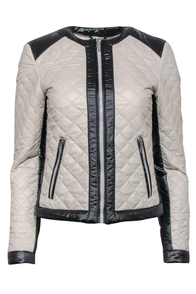 Current Boutique-Laundry by Shelli Segal - Ivory Quilted Packable Puffer Jacket Sz XS