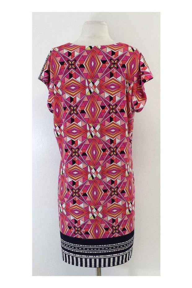 Current Boutique-Laundry by Shelli Segal - Pink Navy & White Print Dress Sz M