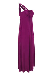 Current Boutique-Laundry by Shelli Segal - Purple One-Shoulder Gown w/ Twisted Strap Sz 4