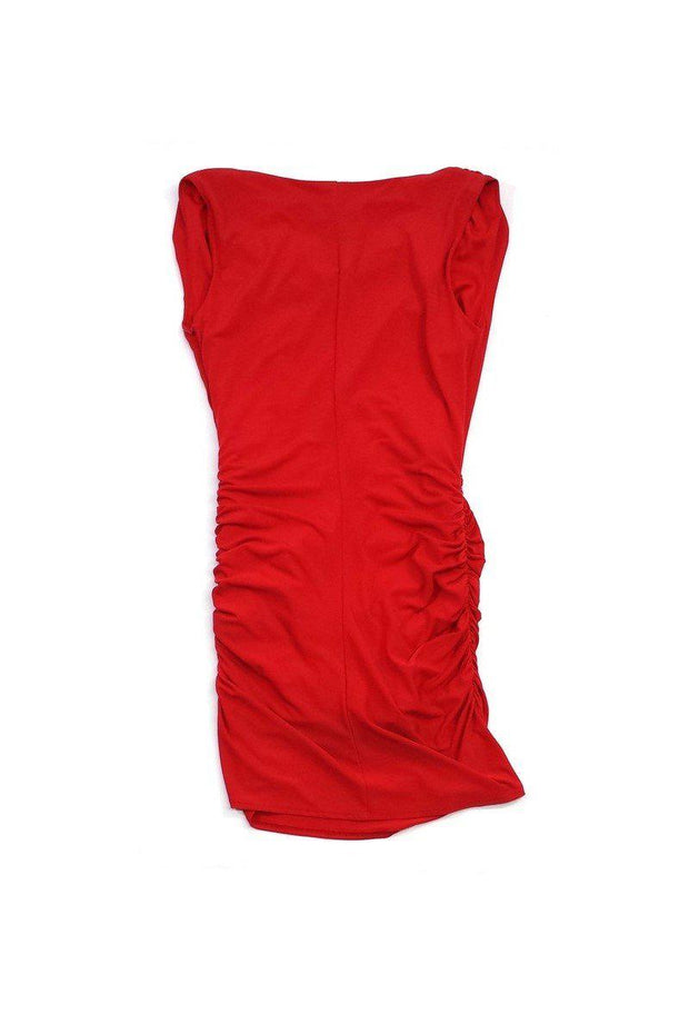 Current Boutique-Laundry by Shelli Segal - Red Gathered Sleeveless Dress Sz 2