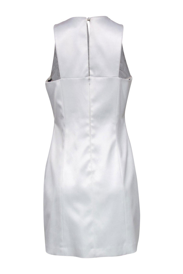 Current Boutique-Laundry by Shelli Segal - White Floral Lace Blocked Sheath Dress Sz 10