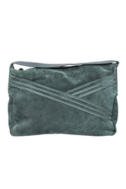 Current Boutique-Lauren Merkin - Dark Sage Green Large Suede Shoulder Bag