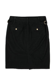 Current Boutique-Lauren Ralph Lauren - Black Cotton Pencil Skirt Sz 4P
