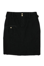 Current Boutique-Lauren Ralph Lauren - Black Cotton Pencil Skirt Sz 4P