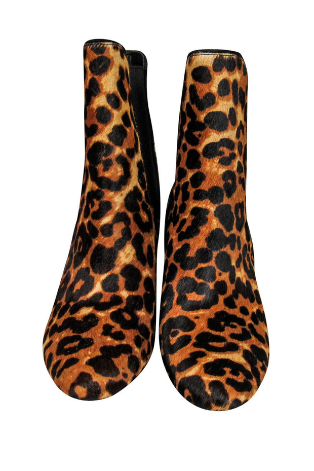 Current Boutique-Lauren Ralph Lauren - Leopard Calf Hair Heeled Booties Sz 8