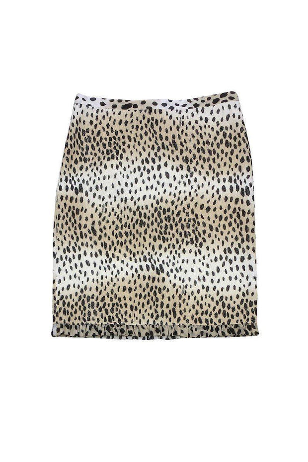 Current Boutique-Leggiadro - Leopard Print Textured Skirt Sz 12