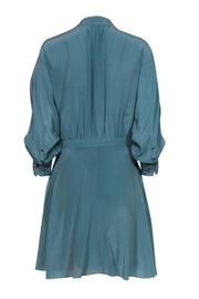 Current Boutique-Leifsdottir - Robin Egg Blue Silk Shirtdress w/ Cutouts Sz 6
