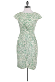 Current Boutique-Lela Rose - Cream & Green Tulip Dress Sz 0