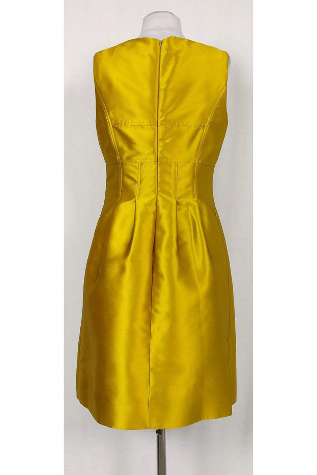 Current Boutique-Lela Rose - Metallic Yellow Flared Dress Sz 8