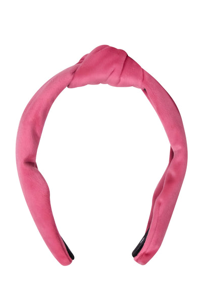 Current Boutique-Lele Sadoughi - Pink Velour Knotted Headband
