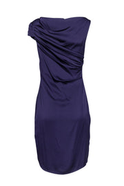 Current Boutique-Leon Max - Navy Dress w/ Draped Cowl Back Sz 10