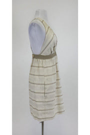 Current Boutique-Leona - Cotton & Linen Cream Dress w/ Cross Back Sz 2