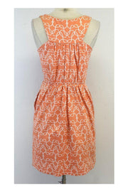 Current Boutique-Leona - Peach & White Swirl Print Button Dress Sz 4