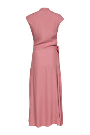 Current Boutique-Les Heroines - Light Pink "Elizabeth" Wrap Maxi Dress w/ Waist Cutout Sz 4