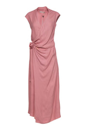 Current Boutique-Les Heroines - Light Pink "Elizabeth" Wrap Maxi Dress w/ Waist Cutout Sz 4