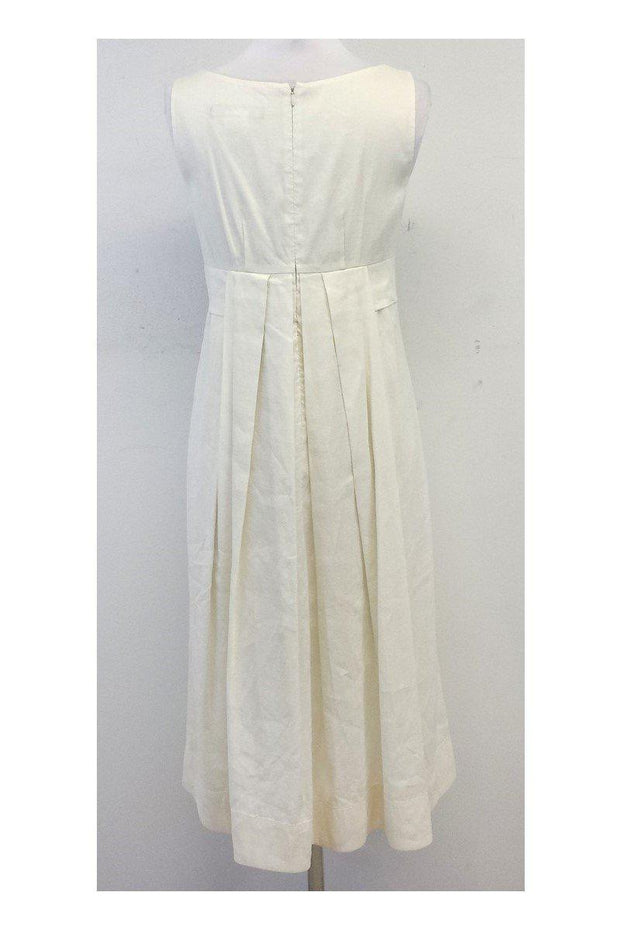 Current Boutique-Lida Baday - White Silk Blend Sleeveless Dress Sz 8