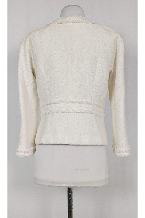 Current Boutique-Lida Baday - White Tweed Cotton Jacket Sz 10