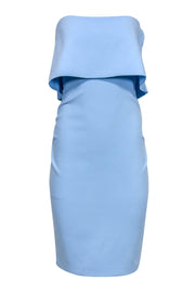 Current Boutique-Likely - Baby Blue Strapless Bodycon Dress w/ Flounce Top Sz 4