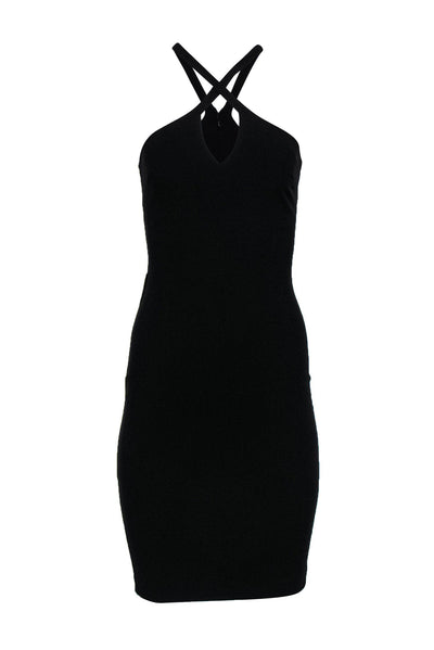 Current Boutique-Likely - Black Sleeveless Bodycon Dress w/ Crisscross Design Sz 0