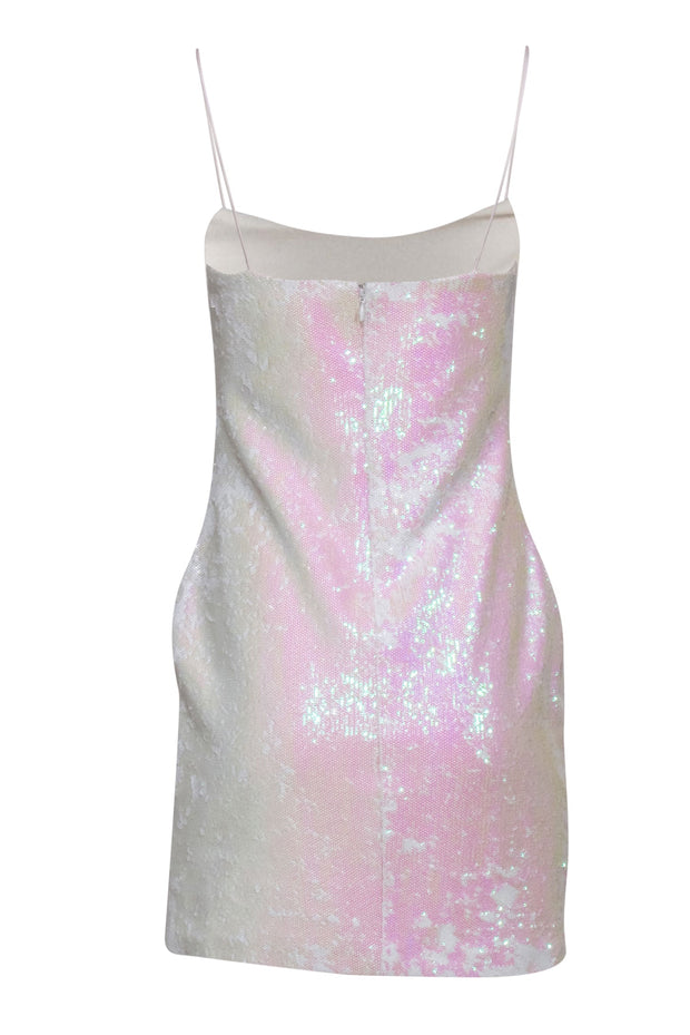Current Boutique-Likely - White Iridescent Sequin Sleeveless Mini Party Dress Sz 6