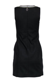 Current Boutique-Lilly Pulitzer - Black Textured "Mila" Sheath Dress w/ Gold & Silver Embroidery Sz 0