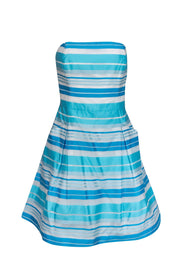 Current Boutique-Lilly Pulitzer - Blue & White Strapless Dress Sz 8