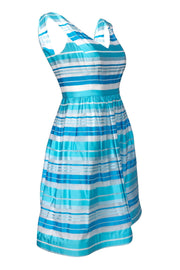 Current Boutique-Lilly Pulitzer - Blue & White Stripe Fit & Flare Dress Sz 2