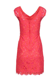 Current Boutique-Lilly Pulitzer - Bright Coral & Pink Eyelet Sheath Dress Sz 0