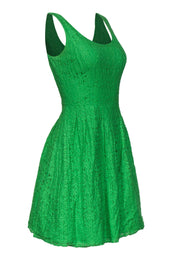 Current Boutique-Lilly Pulitzer - Bright Green Lace Fit & Flare Dress Sz 4