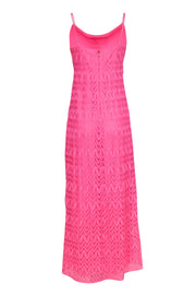 Current Boutique-Lilly Pulitzer - Bubblegum Pink Crochet Maxi Slip Dress Sz M