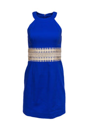 Current Boutique-Lilly Pulitzer - Cobalt Blue Dress w/ Gold Lace Sz 0
