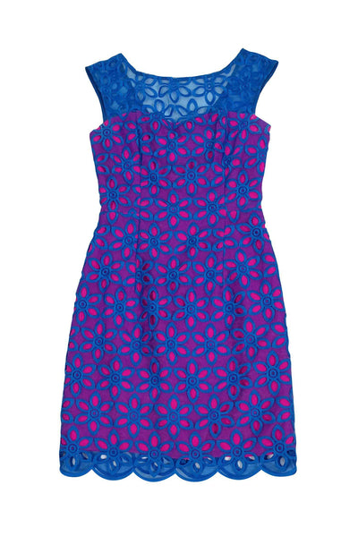 Current Boutique-Lilly Pulitzer - Floral Cut Out Sheath Dress Sz 00