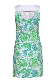 Lilly Pulitzer - Lime Green & Bright Blue Conch Print Dress Sz 2 – Current  Boutique