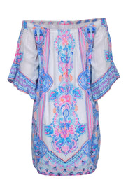 Current Boutique-Lilly Pulitzer - Multi-Colored Off The Shoulder Mini Dress Sz M