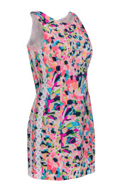 Current Boutique-Lilly Pulitzer - Multicolored Bright Printed Sheath Dress w/ Lace Trim Sz 6