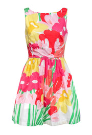 Current Boutique-Lilly Pulitzer - Multicolored Floral Print Fit & Flare Dress Sz 8