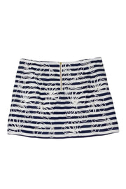 Current Boutique-Lilly Pulitzer - Navy & White Striped Miniskirt Sz 4