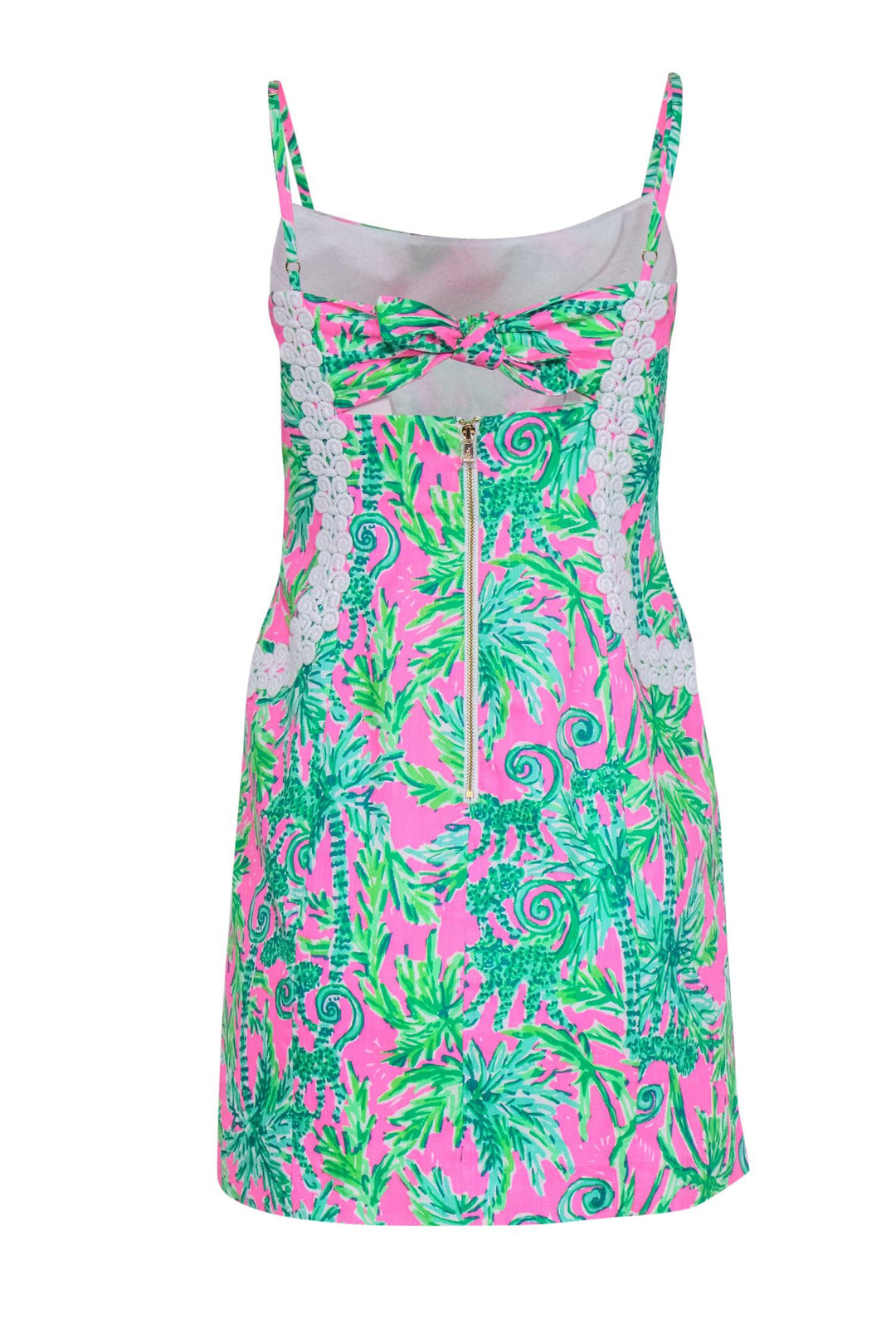 Lilly Pulitzer Neon Pink Lime Green Palm Monkey Print Shelli D Current Boutique