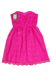 Current Boutique-Lilly Pulitzer - Pink Floral Organza Dress Sz 2