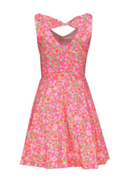Current Boutique-Lilly Pulitzer - Pink Floral Print Cotton A-Line Dress Sz 0