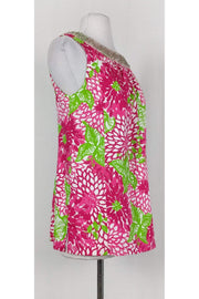 Current Boutique-Lilly Pulitzer - Pink & Green Floral Top Sz 8