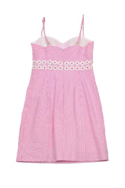 Current Boutique-Lilly Pulitzer - Pink Seersucker w/ Daisy Trim Dress Sz 00