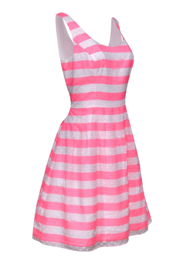 Lilly pulitzer pink and white dress best sale