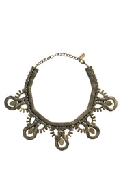 Current Boutique-Lionette - Bronze Jeweled Choker w/ Pendants