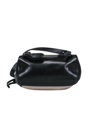 Current Boutique-Loeffler Randall - Black Leather Backpack w/ Fuzzy Shearling