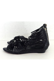 Current Boutique-Loeffler Randall - Black Strappy Gladiator Sandals Sz 6