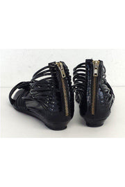 Current Boutique-Loeffler Randall - Black Strappy Gladiator Sandals Sz 6