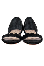 Current Boutique-Loeffler Randall - Black Suede Sandals w/ Wavy Design Sz 7.5