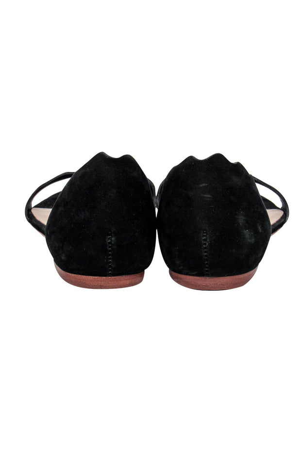 Current Boutique-Loeffler Randall - Black Suede Sandals w/ Wavy Design Sz 7.5
